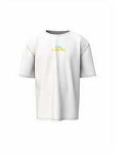 Life Is journey Unisex White Oversized T-Shirt